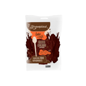 COLHER CHA/CAFE STRAWPLAST C/100