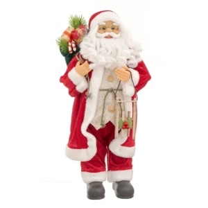 PAPAI NOEL BARBA CURLY 60CM VERMELHO - 99277