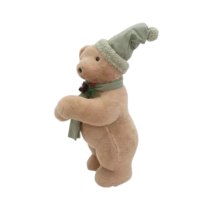 URSO POLAR 55CM C/ CACHECOL E GORRO VERDE - 98368VD