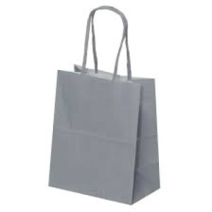 SACOLA PAPEL PRATA 17,5X8,5X21,5 C/10