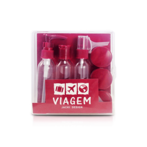 KIT DE FRASCOS P/ VIAGEM 9 PCS - AKM20902 VINHO