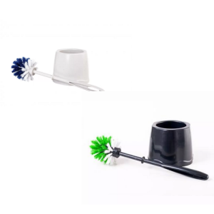 ESCOVA SANITARIA C/ SUPORTE - BRANCO/PRETO