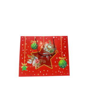 SACOLA PAPEL NATAL ESTAMP D12 31X25X12 - 30430