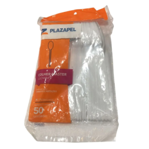 COLHER MASTER BRANCA C/50 - PLAZAPEL