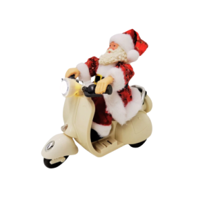 PAPAI NOEL LAMBRETA 20CM LUZ/MUS/MOV - 30306