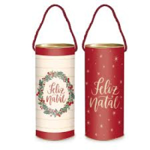 LATA P/ PRESENTE  C/ ALCA FELIZ NATAL G - 18700299