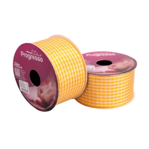 FITA XADREZ XT009 38MM COR 038 AMARELO OURO - 10 MT