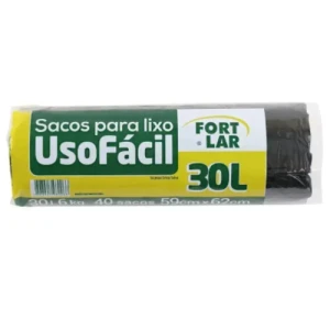 SACO LIXO 30L USOFACIL ROLO PRETO C/40