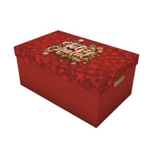 CAIXA BAU 45X28X45 C/ TAMPA FELIZ NATAL - BF-1