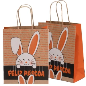 SACOLA PAPEL FELIZ PASCOA 20X15X25 - 7205