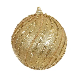 BOLAS BRILHO 8CM C/ 06 DOURADO - 60156DR