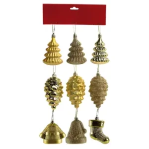 ENFEITE ARVORE BRIL/MAT/GL MIX2 C/3 DO - 28355