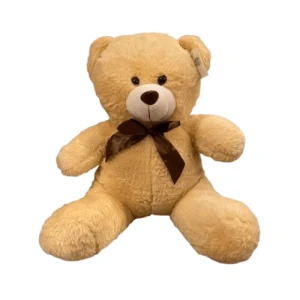 URSO DE PELUCIA C/ LACO 40CM BEGE - 95807
