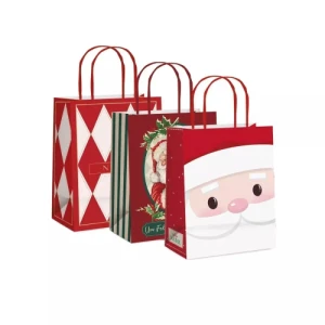SACOLA PAPEL CROMUS 32X26,5X13 NATAL SORTIDO 14000310