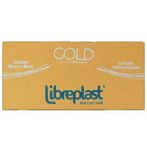 SACOLA PLAST 48X58 GOLD - C/100