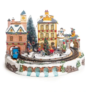 CENARIO TREM C/LED MUS E MOV CLR 16CM - VI153