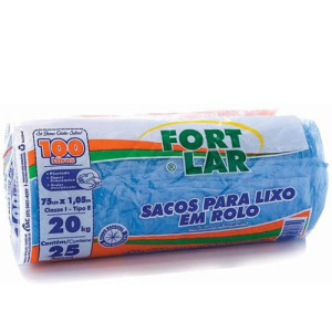 SACO LIXO ROLO AZUL 50L C/50 FORTLAR ECON