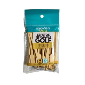 ESPETO BAMBU GOLF 9CM - C/50 INOVEN