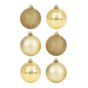 BOLAS 10CM C/ 06 UND DOURADO - 60159DR