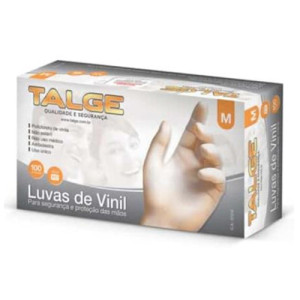 LUVA VINIL M C/PO C/100 - TALGE