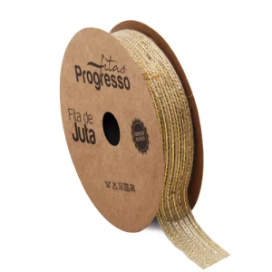 FITA DE JUTA C/ FIO LUREX JL005 COR 203 - 10MT