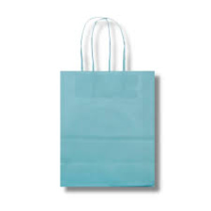 SACOLA PAPEL AZUL BEBE 17,5X8,5X21,5 C/ 10