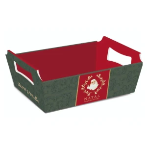CESTA CARTAO STDO NATAL M 22X15X9 - 13100559-AC