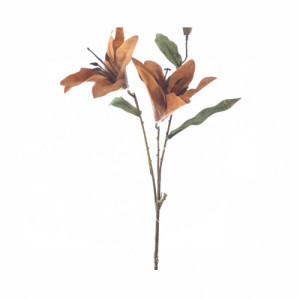 HASTE LIRIO OUTONADO 52CMX3 C/02 FLORES E BOTAO - 40414SL