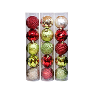 BOLA DECOR MISTA 5MOD 6CM C/5 VD/VM/DO - 25118