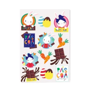CARTELA ADESIVA BRILHO PASCOA 18100106 - C/24