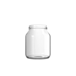 VIDRO 2370ML C/ TAMPA MET. BRANCA