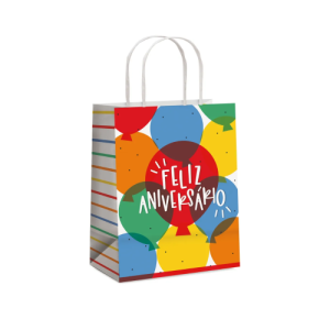 SACOLA PAPEL 21,5X15X8 - 14001183 FESTIVO