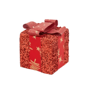 ADORNO PRESENTE 10CM VERMELHO - 60090
