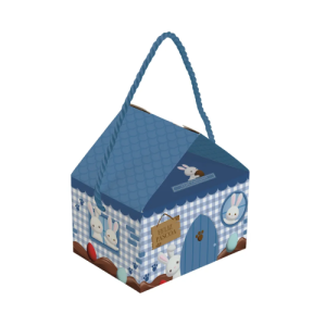 CAIXA CASINHA CONTOS DE PASCOA AZUL P 12,5X9,5X12 - 13007454