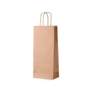 SACOLA VINHO 13,5X8X39 KRAFT C/10