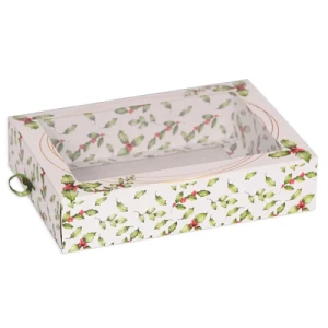 CAIXA BRIGADEIRO GAVETA C/ FITA GG FOLHAS NATALINAS - 103258