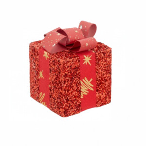 ADORNO PRESENTE 8CM VERMELHO - 60089