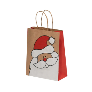 SACOLA PAPEL NATAL PAPAI NOEL 23,5X10,5X31,5