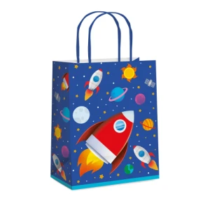 SACOLA PAPEL FOGUETE COSMICO P 21,5X15X8 - 14001794