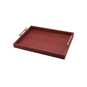 BANDEJA DECOR C/ ALCA METAL 48X35X7,5 RUBI PARAMOUNT