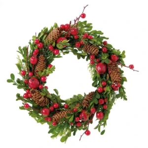 GUIRLANDA PINHEIRO E AZEVINHO 30CM VD/VM - 90195