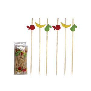 PALITOS APER.BAMBU FRUTAS 12CM C/50 - 29690