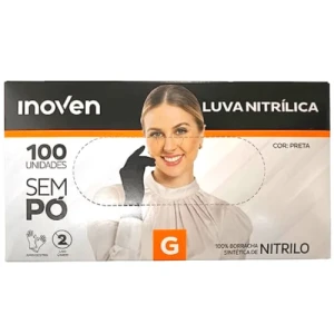 LUVA NITRILICA PRETA G C/100 - INOVEN