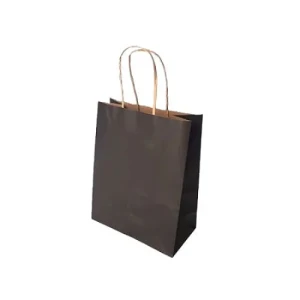 SACOLA PAPEL PRETA 9,5X7,5X14,5 C/ 10