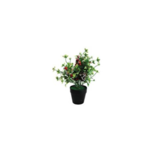 VASO DECOR BERRIES PINHAS FOLHAS 25CM - 31233