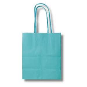SACOLA PAPEL TURQUESA 17,5X8,5X21,5 C/ 10
