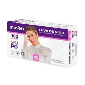 LUVA VINIL G S/PO C/100 - INOVEN