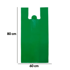 SACOLA RECICLADA VERDE 60X80