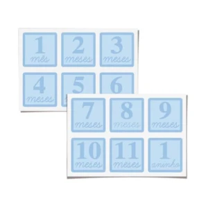 CARTELA ADESIVA MESVERSARIO AZUL C/ 12 - 28110098