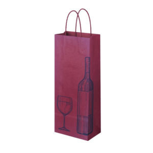 SACOLA KRAFT VINHO BORDON 13,5X8X39